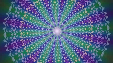 Colorful abstract pattern with radiating lines and shapes Stock Footage 337377369
