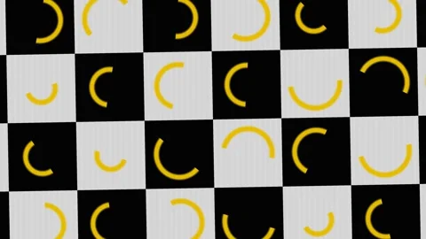 Colorful abstract pattern with semicircles on a grid Stock Footage 340294964