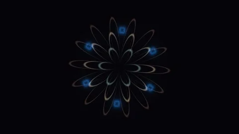 Colorful abstract pattern with shapes and movement on dark 库存影片 338318409