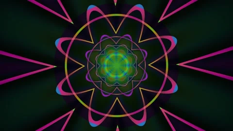 Colorful abstract pattern with shapes and lines in motion Stock Footage 340391961