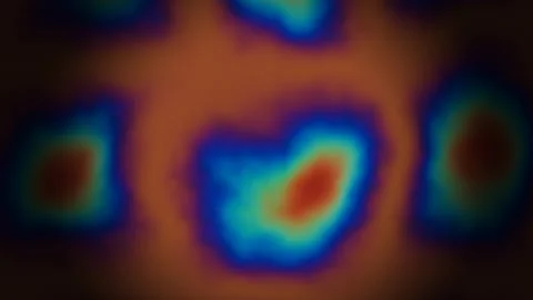 Colorful abstract pattern showing fluid shapes in vibrant Stock Footage 338123562