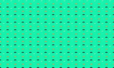 Colorful abstract pattern with small shapes on teal background Stock Illustration