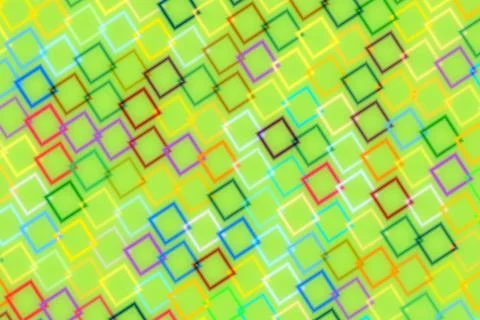 Colorful abstract pattern of squares and hexagons Stock Photos