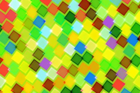 Colorful abstract pattern of squares with bright hues Illustrazione stock