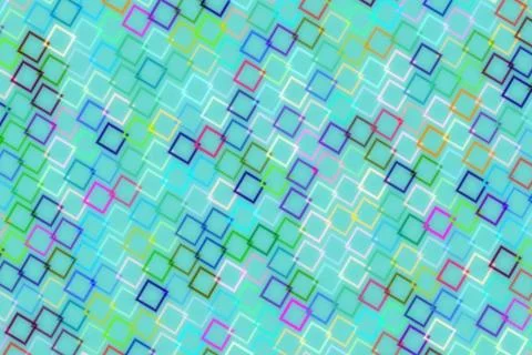 Colorful abstract pattern with squares in a digital style Stock Illustration