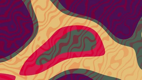 Colorful Abstract Pattern Swirls and Organic Shapes. Stock Footage 334093605