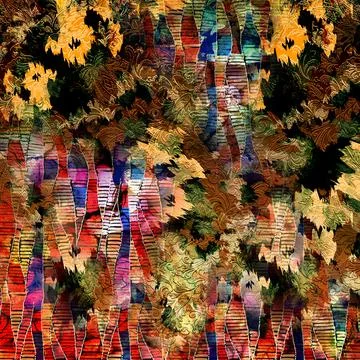 Colorful abstract pattern for textile and design 库存插图