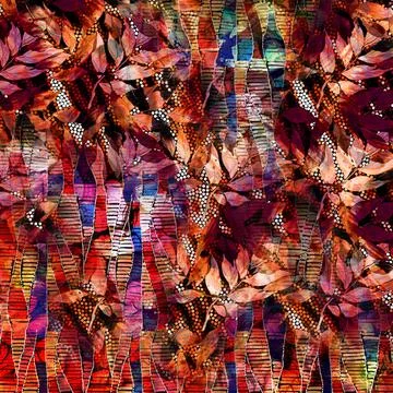 Colorful abstract pattern for textile and design 库存插图