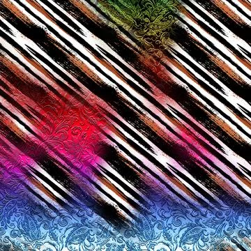 Colorful abstract pattern for textile and design Illustrazione stock