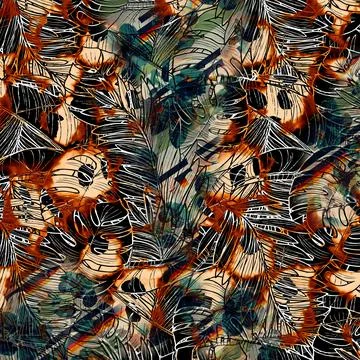 Colorful abstract pattern for textile and design Illustrazione stock