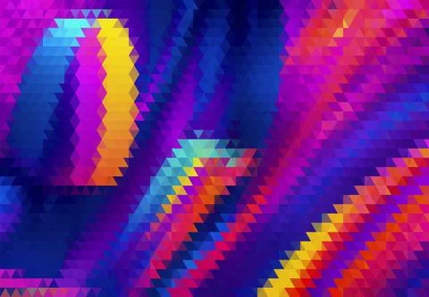 A colorful abstract pattern with triangles and squares Illustrazione stock