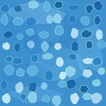 Colorful abstract pattern with varying light and dark blue shapes resemblin.. Stockillustratie