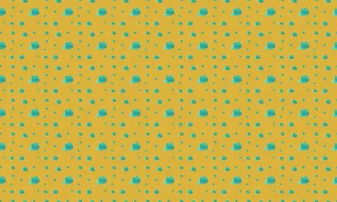 Colorful abstract pattern with yellow background and blue dots Stock Illustration