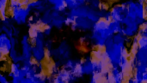 Colorful abstract patterns in blue and orange tones with Stock Footage 338286780