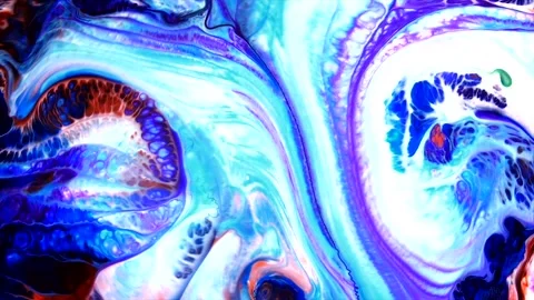 Colorful abstract patterns create vibrant waves in artwork Stock Footage 320388122