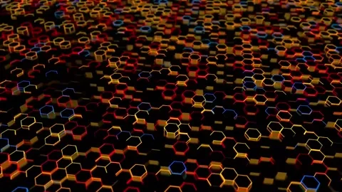 Colorful abstract patterns create a vibrant visual experience Stock Footage 320390547