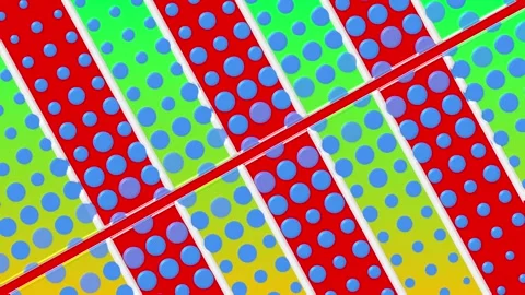 Colorful abstract patterns create a vibrant design with dots and stripes in.. Stock Footage 332846591
