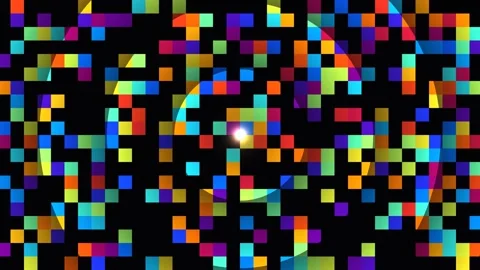 Colorful abstract patterns create visual movement in a Stock Footage 338024785