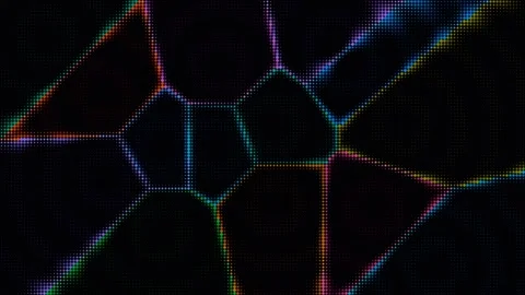 Colorful abstract patterns on a dark background create a vibrant scene Stock Footage 337238195