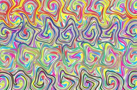 Colorful abstract patterns with dynamic spiral Stock Illustration
