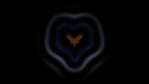 Colorful abstract patterns with heart shapes in dark Stock Footage 338223807