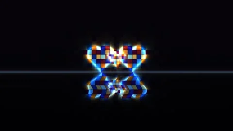 Colorful abstract patterns moving in darkness with bright Stock Footage 337964845