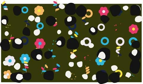 Colorful abstract people and objects illustration Stock Illustration
