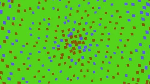 Colorful abstract pixel art pattern with brown and blue squares イラスト素材