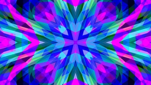 Colorful Abstract Pixel Background Design Kaleidoscope Animated Pattern Stock Footage 167398643