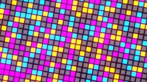 Colorful Abstract Pixel or Rectangle Shape Rotate Motion Background Stock Footage 130037679