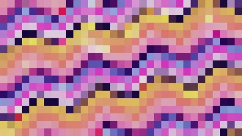 Colorful Abstract Pixelated Wave Motion Graphics Stock Footage 340211259