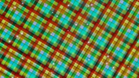 Colorful Abstract Plaid Pattern with Geometric Network Video stock 332190428