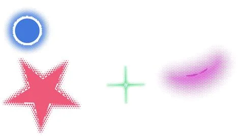 Colorful abstract plus icon set Stock Illustration
