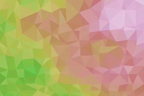 Colorful abstract polygon background with soft pink and green Stock Illustration