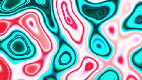 Colorful abstract psychedelic swirl pattern with vibrant organic shapes. Loop 4k Stock Footage 337104150