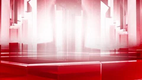 Colorful abstract rectangle in each corner of white background with space fo Stock Footage 287063605