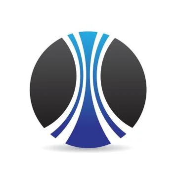 Colorful Abstract Round Icon Stock Illustration