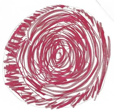 Colorful abstract scribble artwork resembling a flower in full bloom with a Stock Illustration