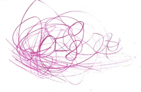 Colorful abstract scribble artwork resembling a flower in full bloom with a Stock Illustration