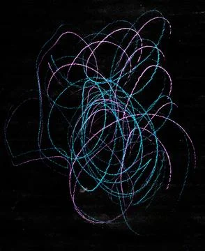 Colorful abstract scribble artwork resembling a flower in full bloom with a イラスト素材
