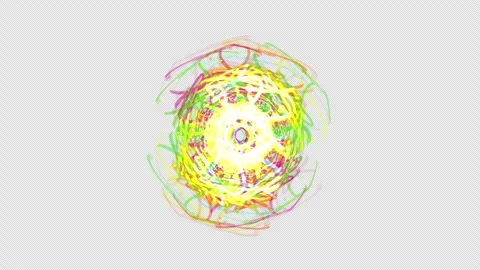 A colorful abstract scribble with yellow green and red lines Stock Footage 331326350