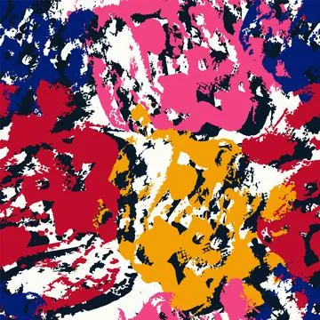 Colorful abstract seamless pattern with grunge spots Stock Illustration