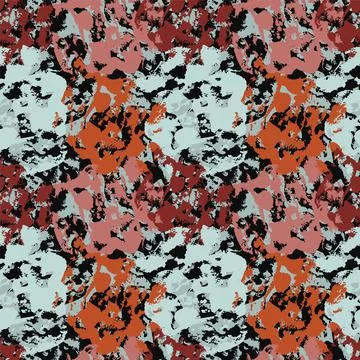 Colorful abstract seamless pattern with grunge spots Stock Illustration