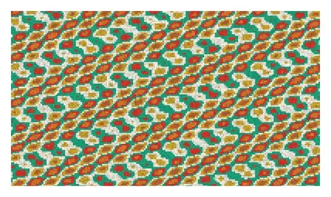 Colorful abstract seamless pattern with organic amoeba shapes in warm autum.. Stock Illustration