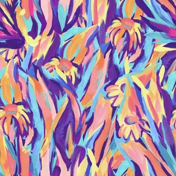 Colorful abstract seamless pattern for textile and fabric. Stock Illustration