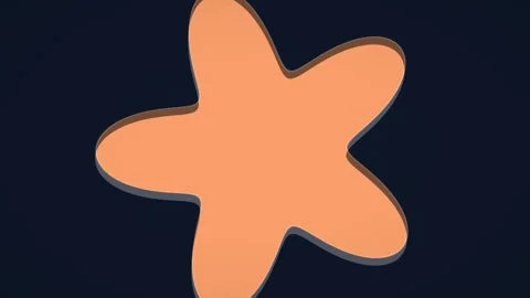Colorful abstract shape moves on dark background in simple Stock Footage 339581408