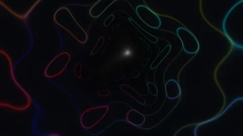 Colorful abstract shapes create a dynamic visual effect in Stock Footage 338014694