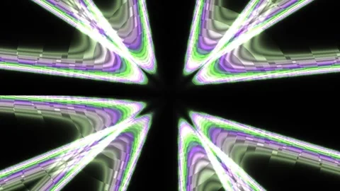 Colorful abstract shapes create dynamic movement in a dark Stock Footage 339359528