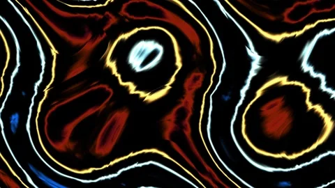Colorful abstract shapes on a dark background create Stock Footage 338004720
