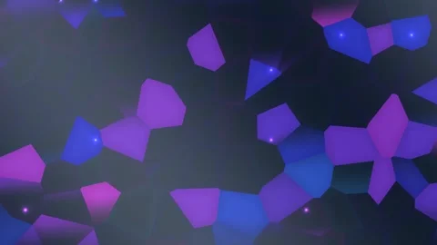 Colorful abstract shapes move in a digital space with Video stock 338331954